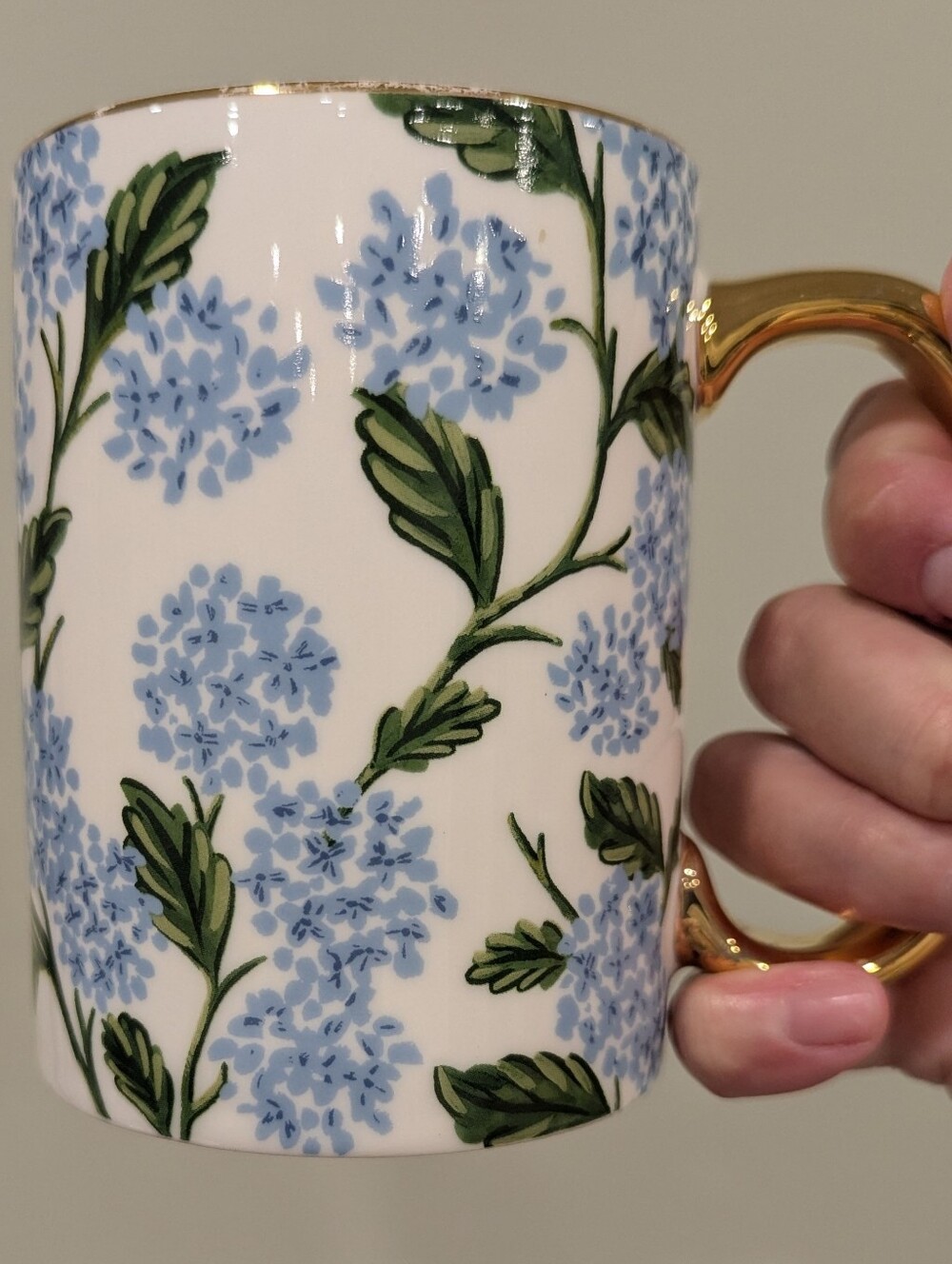 Rifle Paper Company Blue Hydrangea Ceramic Mug